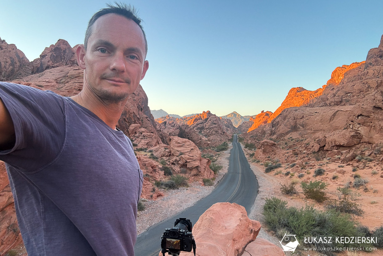 valley of fire sunrise wschód słońca Zachodnie wybrzeże USA.